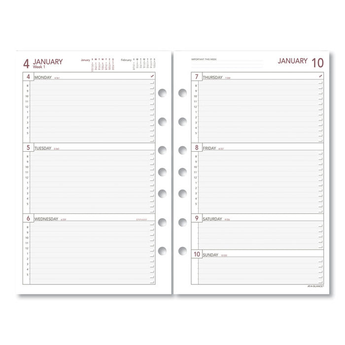Weekly Planning Pages Refill, 8 1/2 x 5 1/2, 2020