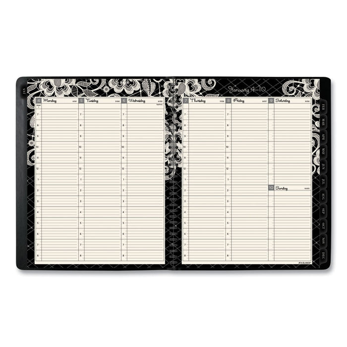 Lacey Weekly Block Format Professional Appointment Book, Lacey Artwork, 11 x 8.5, Black/White, 13-Month (Jan-Jan): 2023-2024