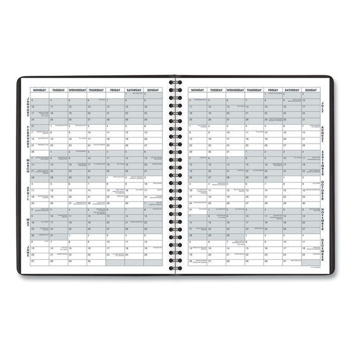 Monthly Planner, 8 3/4 x 6 7/8, Black, 2020