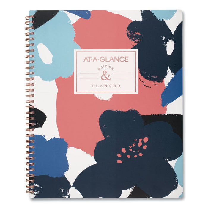 Badge Floral Academic Planner, 11 x 8 1/2, 2019-2020