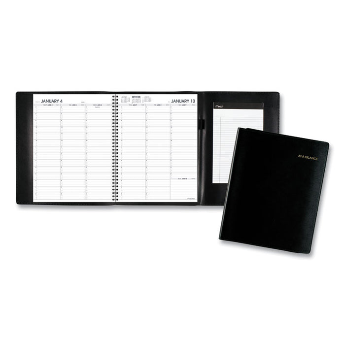 Plus Weekly Appointment Book, 10 7/8 x 8 1/4, Black, 2020-2021
