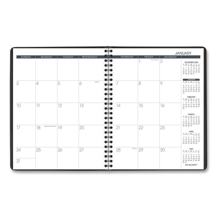 Monthly Planner, 8 3/4 x 6 7/8, Black, 2020