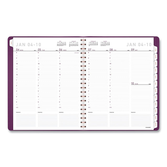 Contemporary Weekly Monthly Appointment Book, 10 7/8 x 8 1/4, Purple, 2020