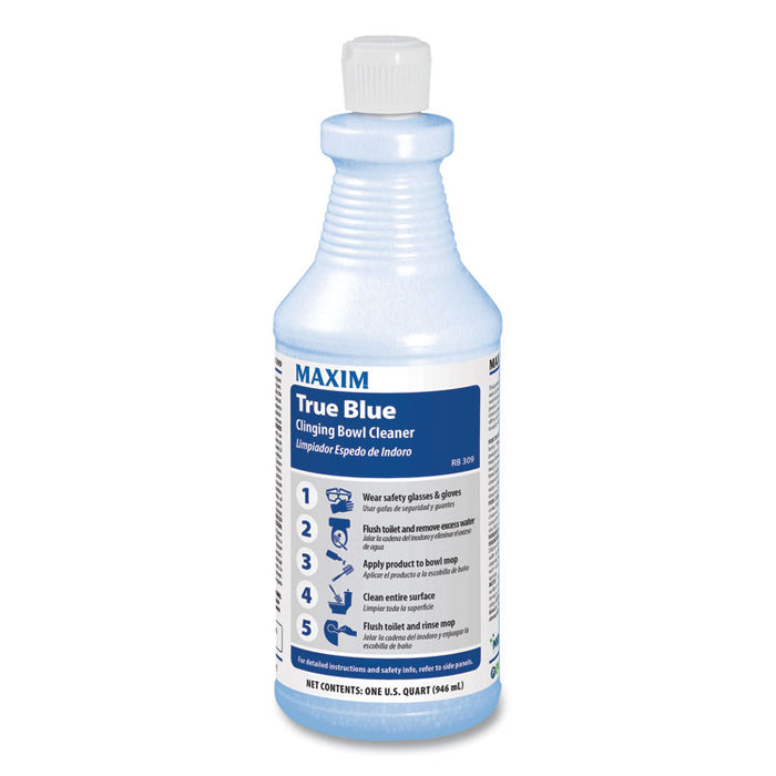 True Blue Clinging Bowl Cleaner, Mint Scent, 32 oz Bottle, 12/Carton