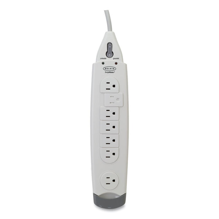 SurgeMaster Home Series Surge Protector, 7 Outlets, 6 ft Cord, 1045 J, White
