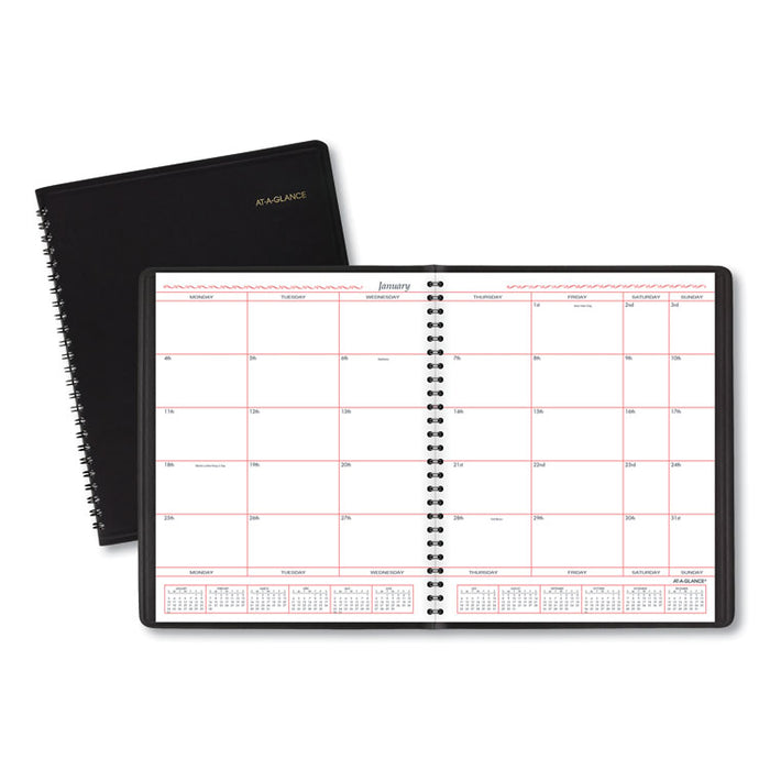 Monthly Planner in Business Week Format, 10 x 8, White, 2020