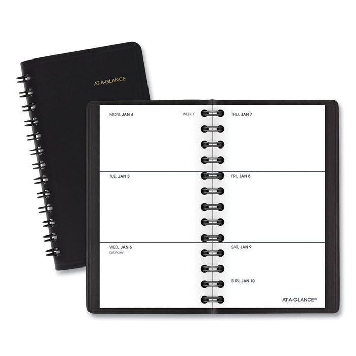 Weekly Planner, 4.5 x 2.5, Black Cover, 12-Month (Jan to Dec): 2023