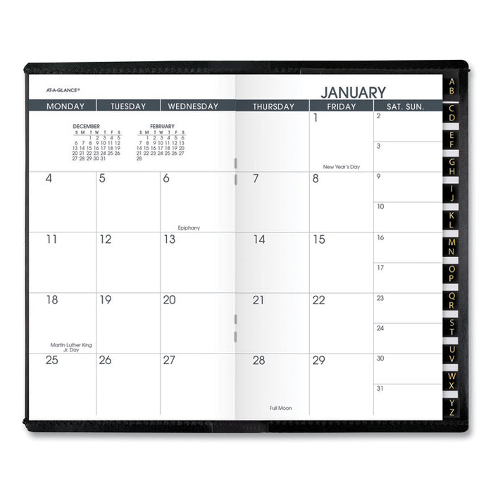 Pocket-Size Monthly Planner, 6 1/8 x 3 1/2, White, 2020-2021