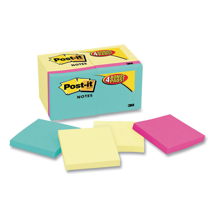 Original Pads Assorted Value Pack, 3 x 3, (14) Canary Yellow, (4) Poptimistic Collection Colors, 100 Sheets/Pad, 18 Pads/Pack
