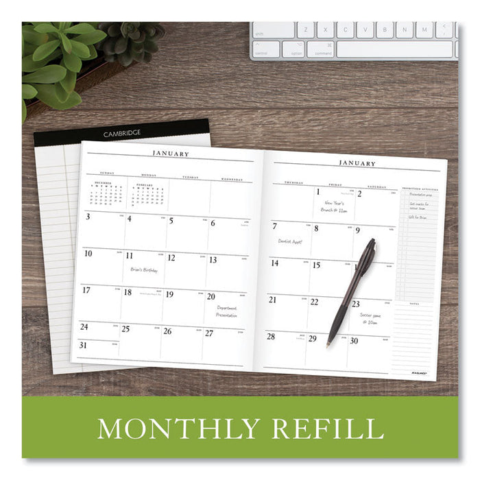 Executive Monthly Padfolio Refill, 11 x 9, White Sheets, 13-Month (Jan to Jan): 2023 to 2024