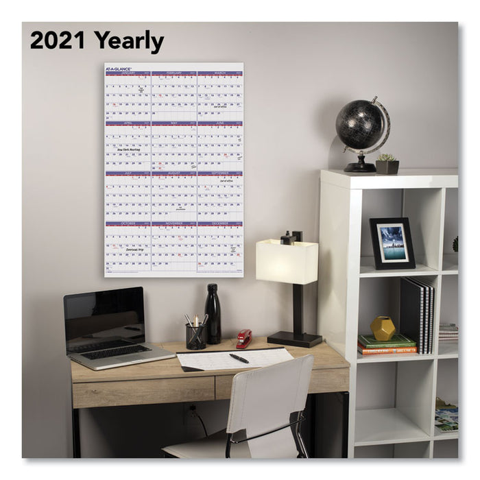 Yearly Wall Calendar, 24 x 36, 2020