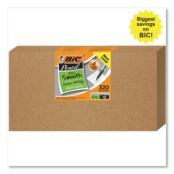 Xtra Smooth Mechanical Pencil, 0.7 mm, HB (#2), Black Lead, Assorted Barrel Colors, 320/Carton