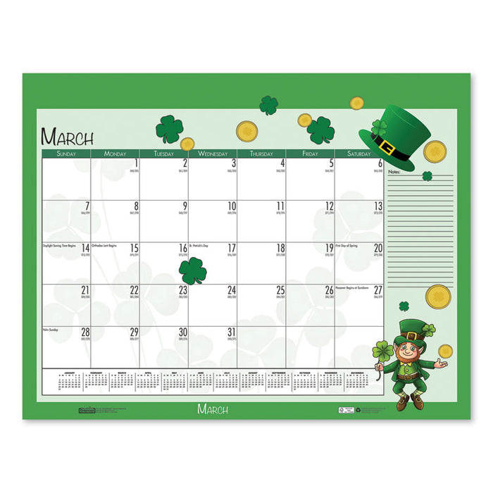 Earthscapes Seasonal Desk Pad Calendar, 18 1/2 x 13, 2020