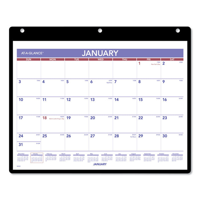 Monthly Desk/Wall Calendar, 11 x 8 1/4, White, 2020