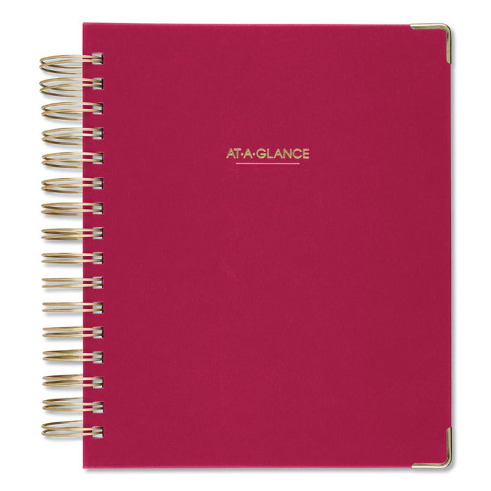 Harmony Daily Hardcover Planner, 8.75 x 7, Berry Cover, 12-Month (Jan to Dec): 2023