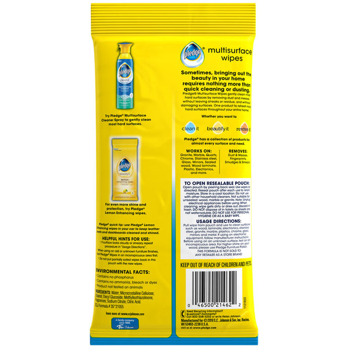 Multi-Surface Cleaner Wet Wipes, Cloth, Fresh Citrus, 7 x 10, 25/Pack, 12/Carton