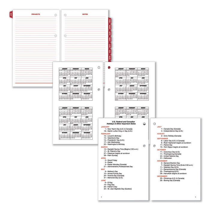 Burkhart's Day Counter Desk Calendar Refill, 4.5 x 7.38, White Sheets, 2023