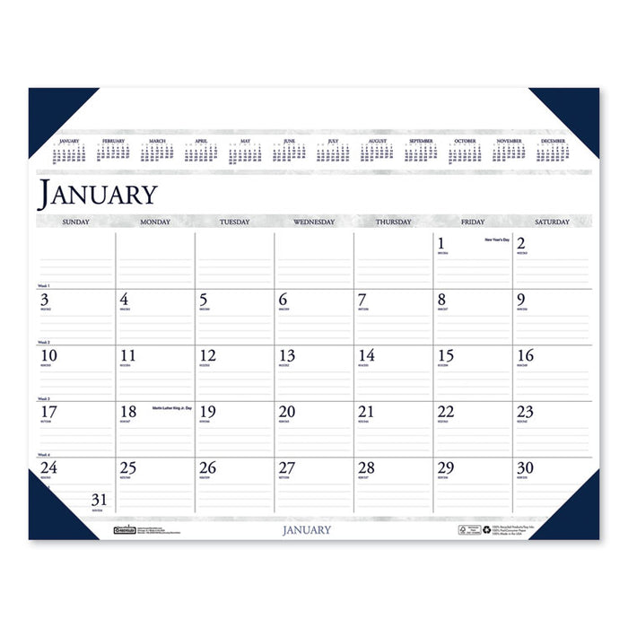 Executive Monthly Desk Pad Calendar, 24 x 19, 2020