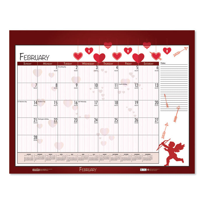 Earthscapes Seasonal Desk Pad Calendar, 18 1/2 x 13, 2020