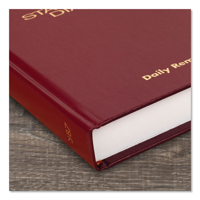 Standard Diary Recycled Daily Reminder, Red, 7 1/2 x 5 1/8, 2020