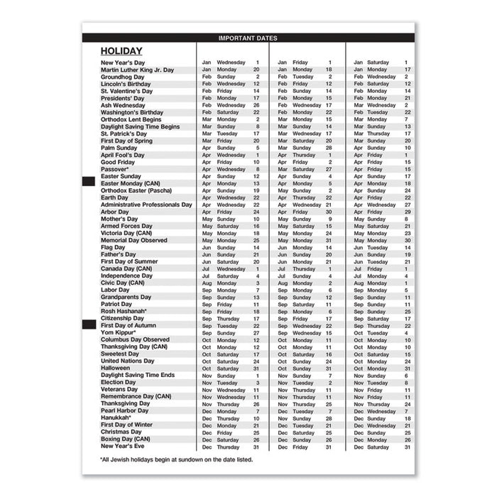 Eight-Person Group Practice Daily Appointment Book, 11 x 8 1/2, Black, 2020