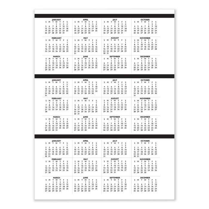 Eight-Person Group Practice Daily Appointment Book, 11 x 8 1/2, Black, 2020