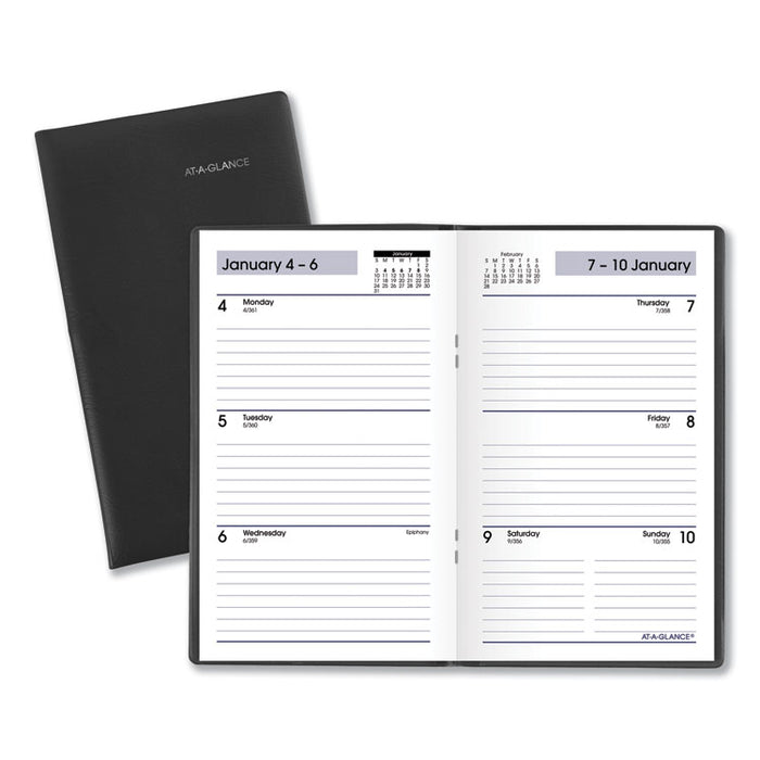 DayMinder Weekly Pocket Planner, 6 x 3.5, Black Cover, 12-Month (Jan to Dec): 2023
