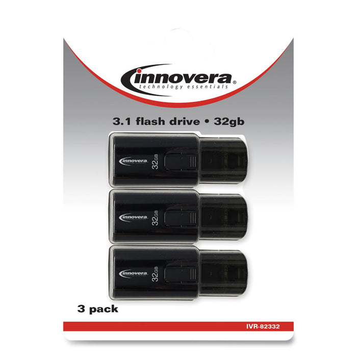 USB 3.0 Flash Drive, 32 GB, 3/Pack