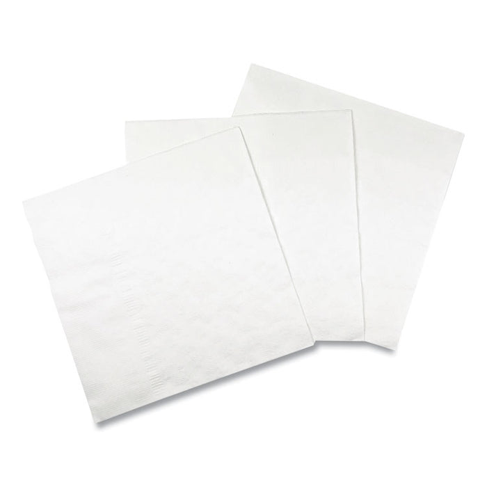 Dinner Napkin, 1-Ply, 17 x 17, White, 250/Pack, 12 Packs/Carton
