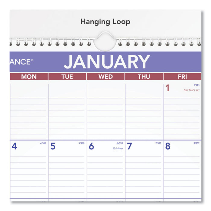 Erasable Wall Calendar, 12 x 17, White Sheets, 12-Month (Jan to Dec): 2023