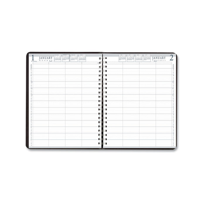 Executive Series Four-Person Group Practice Daily Appointment Book, 11 x 8.5, Black Hard Cover, 12-Month (Jan to Dec): 2023