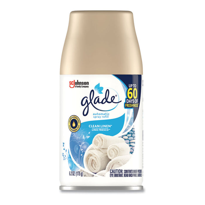 Automatic Air Freshener, Clean Linen, 6.2 oz, 6/Carton