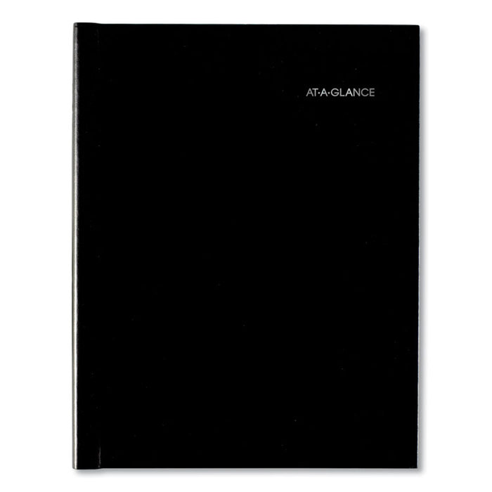 DayMinder Hardcover Weekly Vertical-Column Format Appointment Book, 11 x 8, Black Cover, 12-Month (Jan to Dec): 2023