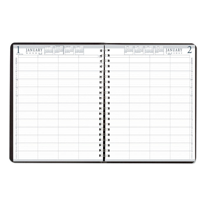 Four-Person Group Practice Daily Appointment Book, 11 x 8 1/2, Black, 2020