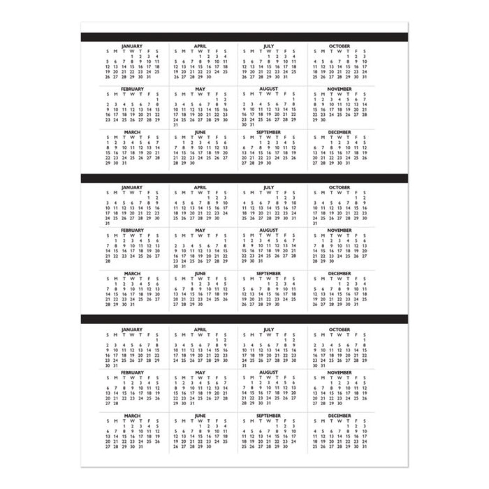 Four-Person Group Practice Daily Appointment Book, 11 x 8 1/2, Black, 2020