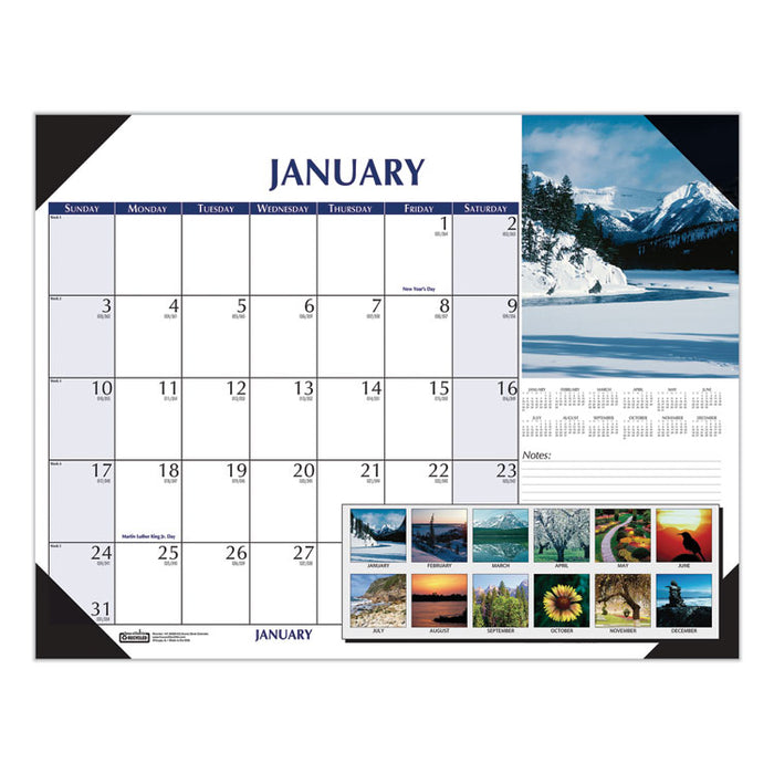 Earthscapes Scenic Desk Pad Calendar, 22 x 17, 2020