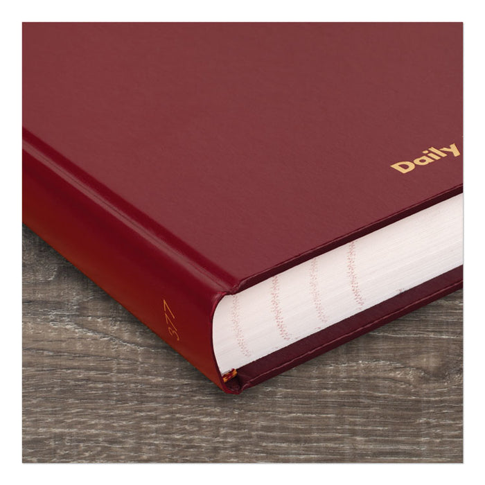 Standard Diary Recycled Daily Journal, Red, 12 1/8 x 7 11/16, 2020