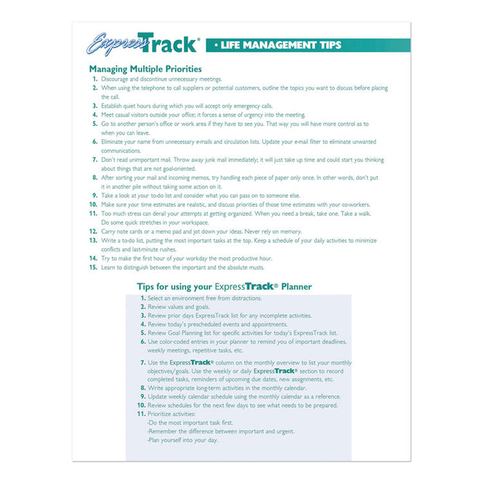 Express Track Recycled Weekly Appointment Book/Monthly Planner, 11 x 8.5, Black Cover, 13-Month (Jan to Jan): 2023 to 2024