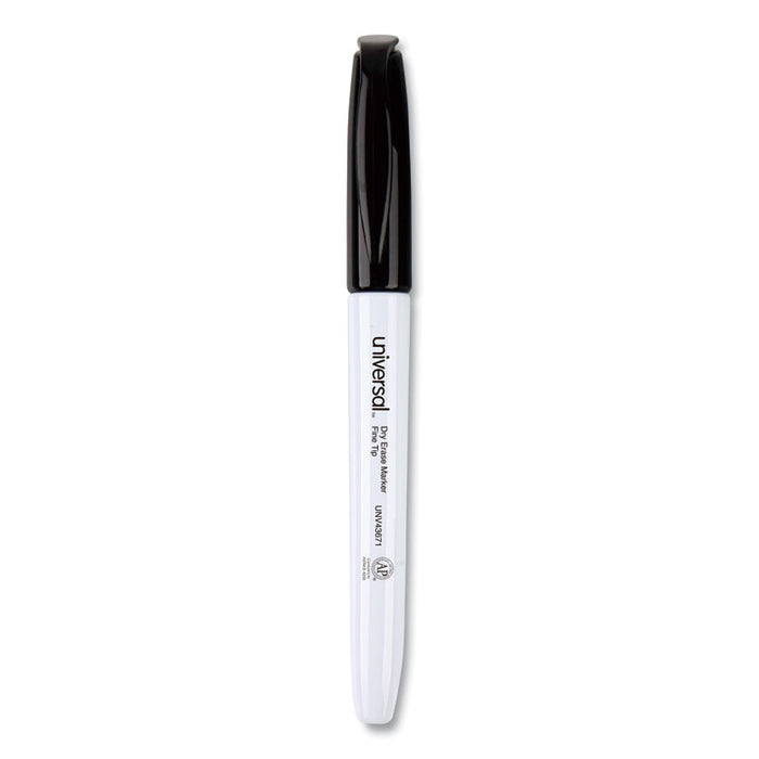 Pen Style Dry Erase Marker, Fine Bullet Tip, Black, Dozen