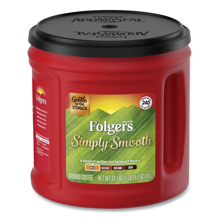 Coffee, Simply Smooth, 27 oz Canister, 6/Carton