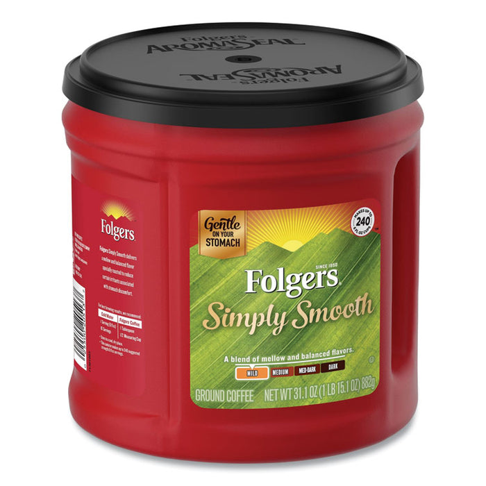 Coffee, Simply Smooth, 27 oz Canister, 6/Carton