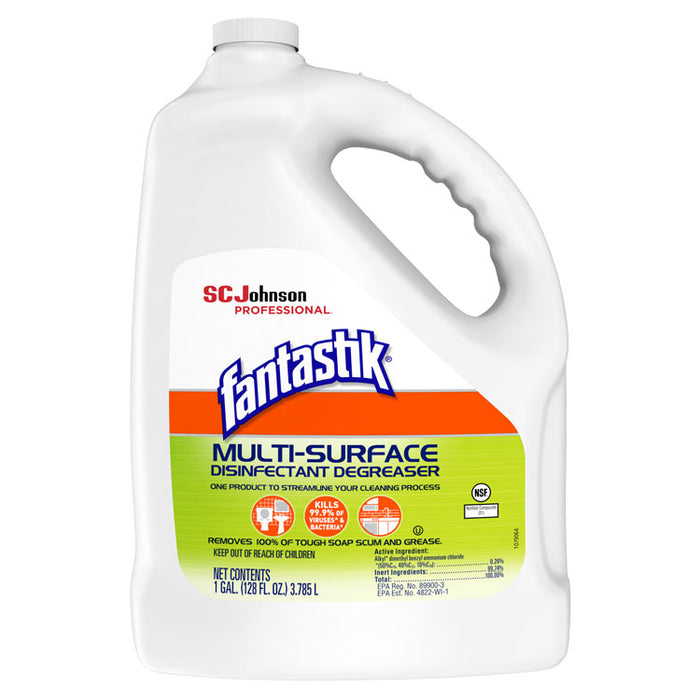 Multi-Surface Degreaser, Disinfectant, Sanitizer, Pleasant Scent, 1 Gallon Bottle, 4/Carton