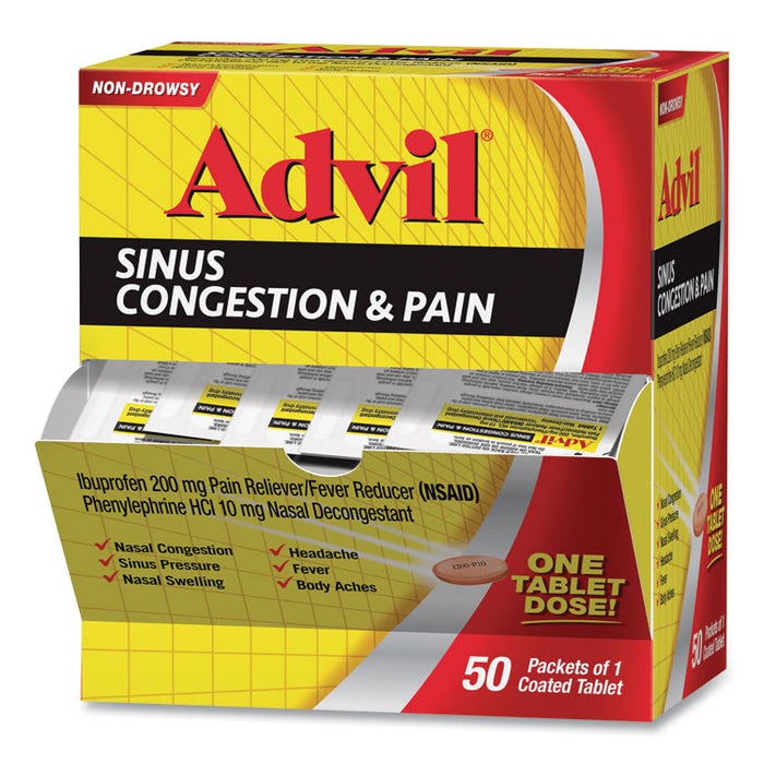 Sinus Congestion & Pain Relief, 50/Box