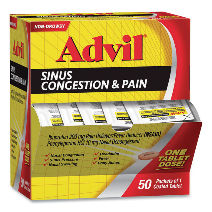 Sinus Congestion & Pain Relief, 50/Box