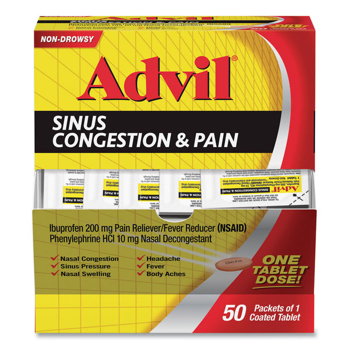 Sinus Congestion & Pain Relief, 50/Box