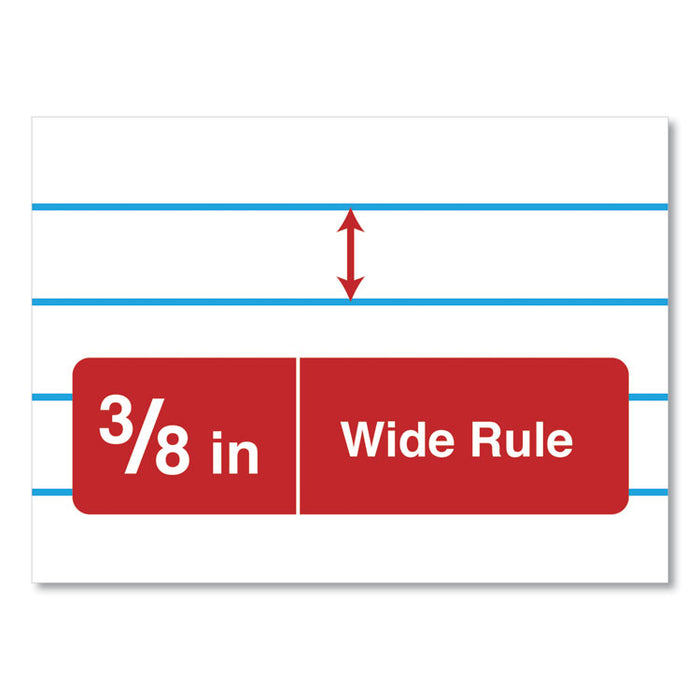 Composition Book, Wide/Legal Rule, Black Marble Cover, 9.75 x 7.5, 100 Sheets, 6/Pack