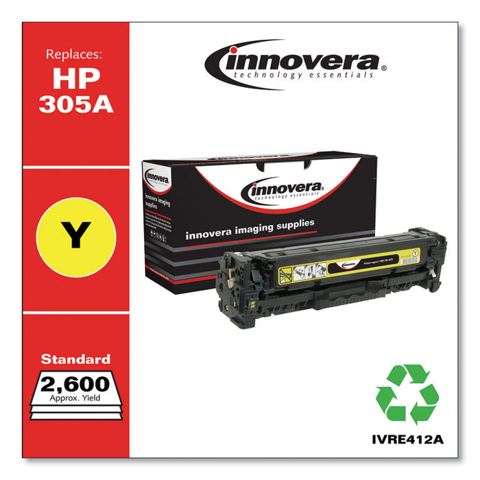 Remanufactured Yellow Toner, Replacement for 305A (CE412A), 2,600 Page-Yield