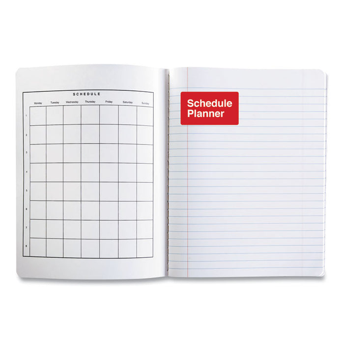 Composition Book, Wide/Legal Rule, Black Marble Cover, 9.75 x 7.5, 100 Sheets