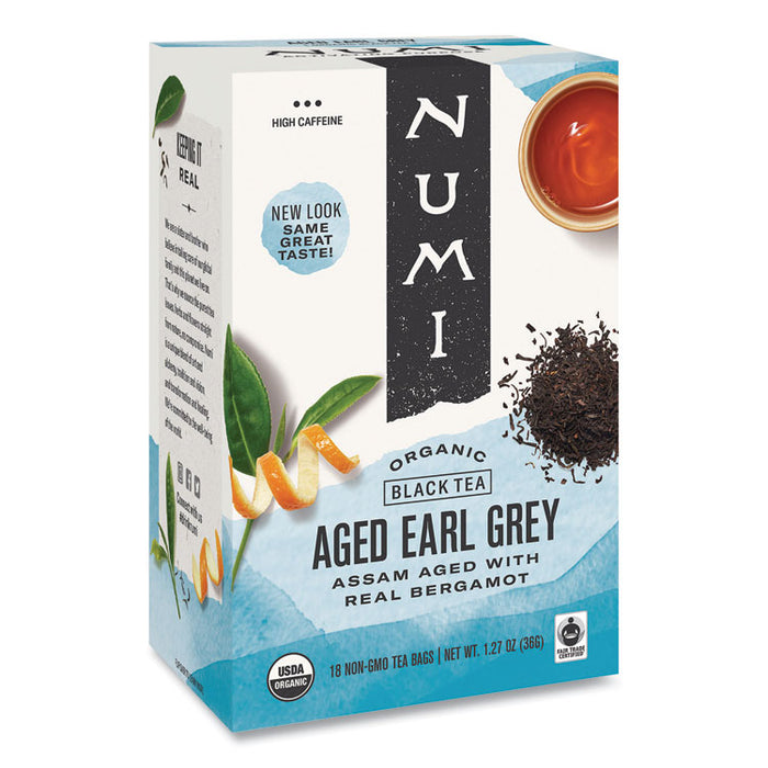 Organic Teas and Teasans, 1.27 oz, Aged Earl Grey, 18/Box