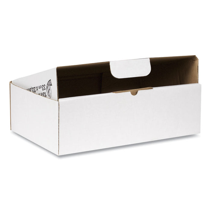 Self-Locking Mailing Box, Regular Slotted Container (RSC), 13" x 9" x 4", White, 25/Pack